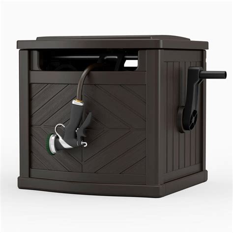 home depot hose box|outdoor hose storage containers.